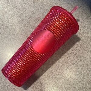 Starbucks hot pink studded tumbler